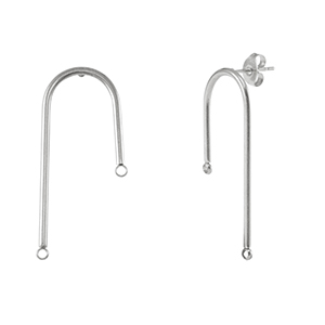 Pendientes Acero Inox Plateado