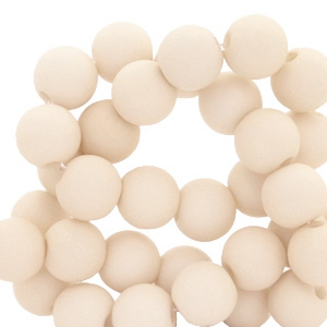 Abalorios acr&iacute;licos 8 mm Beige crema