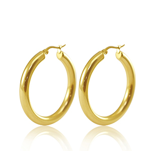 Pendientes Acero Inox criolla 40mm Dorado