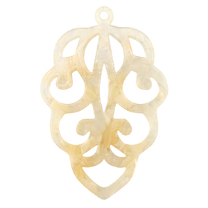 Colgantes de resina Beige arena transparente