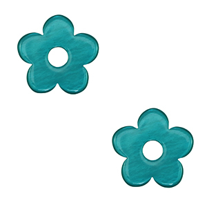 Colgantes Polaris Lucido flor Verde teal