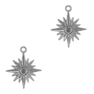 Colgantes Acero Inox sol Plata vieja