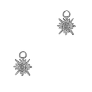 Colgantes Acero Inox estrella Plata vieja