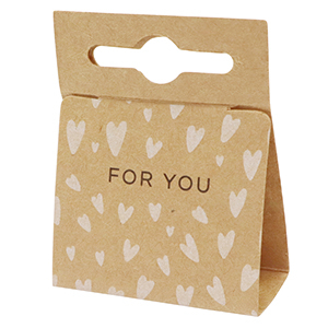 Tarjetas para joyer&iacute;a "for you" Marr&oacute;n claro