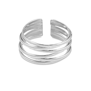 Anillos Acero Inox Plateado