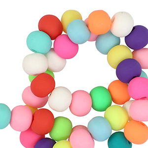 Abalorios de pol&iacute;meros 6mm Multicolor