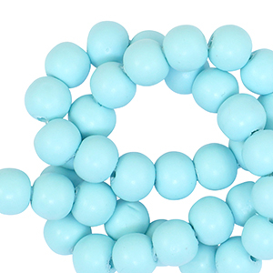 Abalorios de pol&iacute;meros 6mm Azul claro
