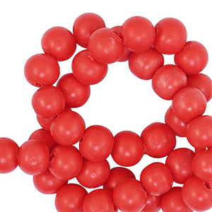 Abalorios de pol&iacute;meros 6mm Rojo