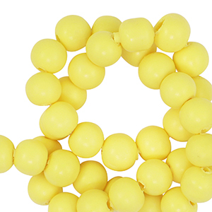 Abalorios de pol&iacute;meros 6mm Amarillo