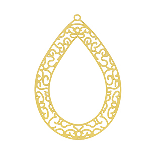 Colgantes Acero Inox bohemios gota Dorado