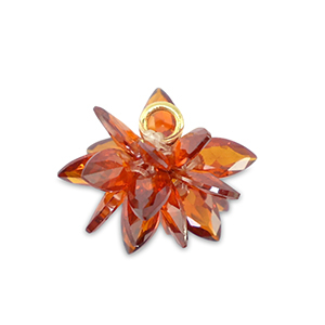 Colgantes de Zirc&oacute;n flor Naranja oxidado