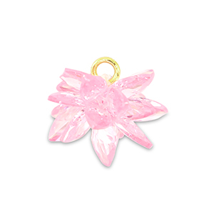 Colgantes de Zirc&oacute;n flor Rosa