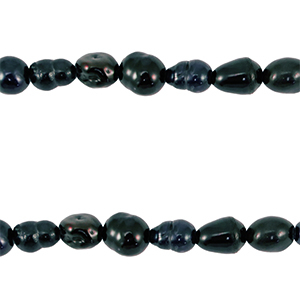 Perlas de agua dulce grano de arroz 5-6x4-5mm Azul oscuro