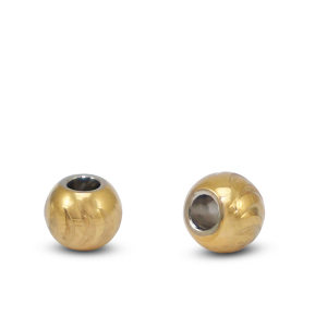 Abalorios Acero Inox 6mm Dorado