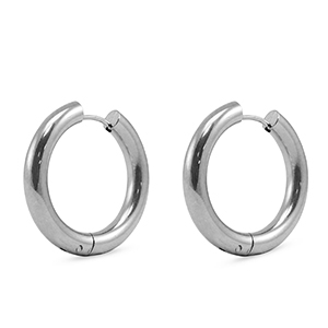 Pendientes Acero Inox criolla Plateado