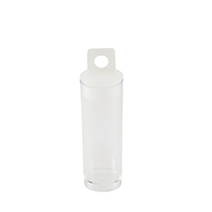 Bandeja para guardar joyas tubo peque&ntilde;o transparente