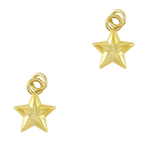 Metal TQ lat&oacute;n colgante Estrella Dorado