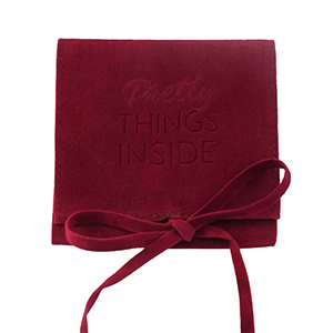 Bolso de joyer&iacute;a "Pretty things inside" Rojo borgo&ntilde;a