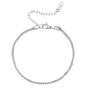 Pulseras Acero Inox Plateado