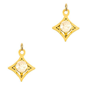 Colgantes Acero Inox estrella Dorado