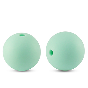 Abalorios de silicona 15mm Menta verde