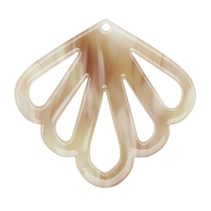 Colgantes de resina concha Beige