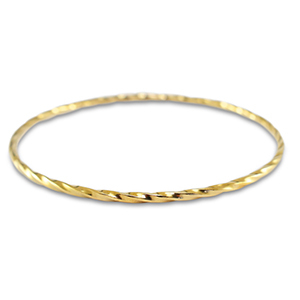 Pulseras Acero Inox retorcido Dorado