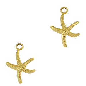 Colgantes Acero Inox estrella de mar Dorado