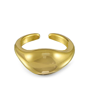 Anillos Acero Inox gota Dorado