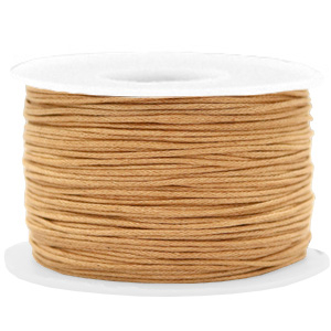 Cord&oacute;n encerado 1mm Marr&oacute;n camel