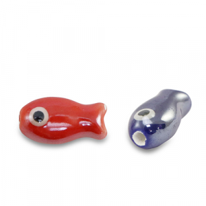Abalorios de cer&aacute;mica pez Multicolor