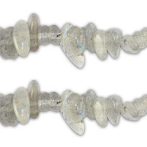 Abalorios chips Gris transparente