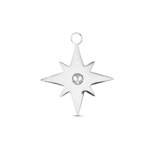 Colgantes Acero Inox estrella Plateado