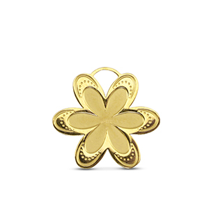 Colgantes Acero Inox flor Dorado