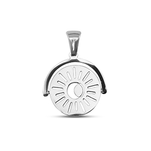Colgantes Acero Inox sol giratorio Plateado