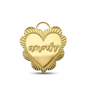 Colgantes Acero Inox ''amour'' Dorado