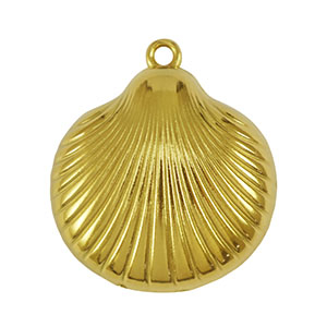 Colgantes Acero Inox concha Dorado
