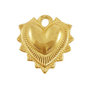 Colgantes Acero Inox coraz&oacute;n Oro