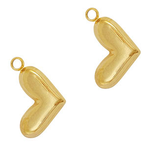 Colgantes Acero Inox coraz&oacute;n Oro