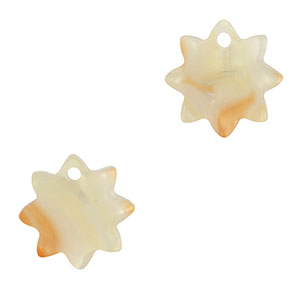 Colgantes de resina flor Naranja cobrizo