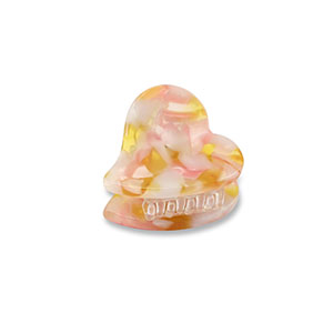 Accesorios pinza para el pelo coraz&oacute;n Rosa-dorado