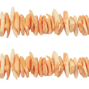 Abalorios conchas chips Naranja