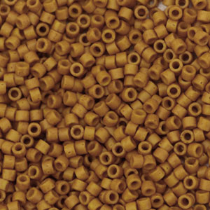 Abalorios Miyuki Delica's 11/0 Opaque dyed pumpkin brown DB-653