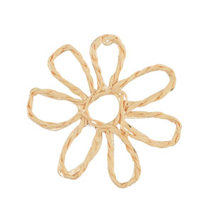 Colgantes Rafia flor 55mm Durazno claro