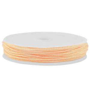 Hilo macram&eacute; trenzado 0,8mm Durazno met&aacute;lico