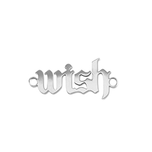 Colgantes Acero Inox entrepieza ''wish'' Plateado