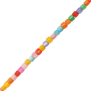 Abalorios conchas tubo Multicolor