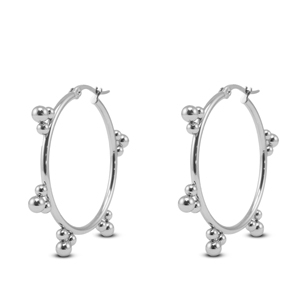 Pendientes Acero Inox criolla Plateado