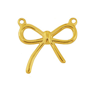 Colgantes Acero Inox lazo Dorado