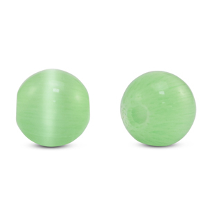 Abalorios de cristal 6 mm Ojo de gato Verde claro